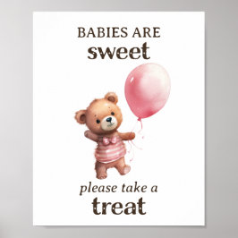 Ta en stor Nalle Flickbabyskare Poster