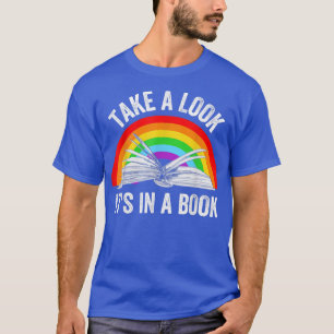 Ta en titt i en Bok-läsande cute Rainbow Boo T Shirt