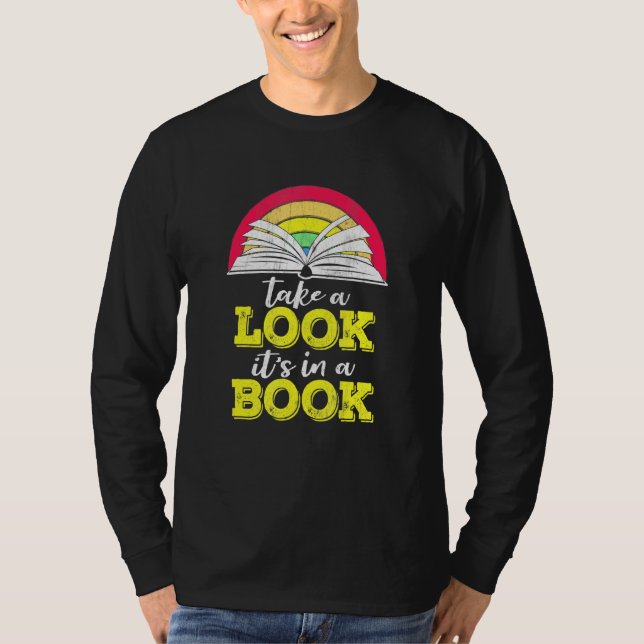 Ta en titt i en bokmask i Bok T Shirt (Framsida)
