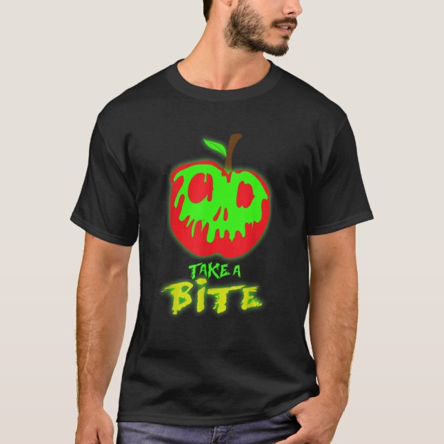 Ta En Tugg Av Giftigt Äpple Halloween T Shirt (Framsida)
