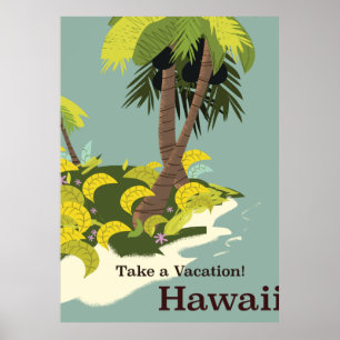 Ta en Vacation Hawaii vintage resor poster