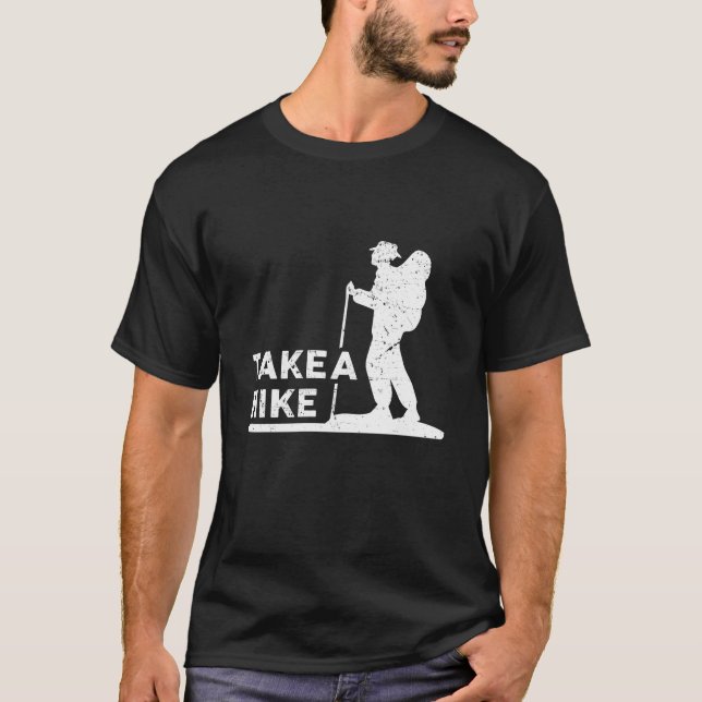 Ta en vandringfotvandraredesign t shirt (Framsida)
