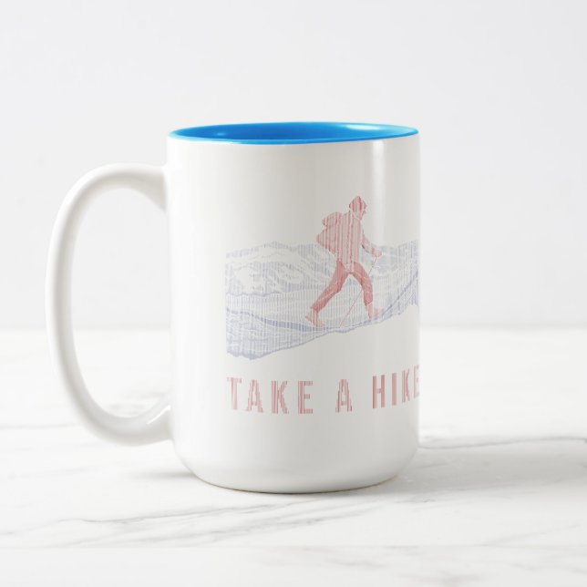 Ta en vit och röd tvåtonkaffe Mugg (Vänster)