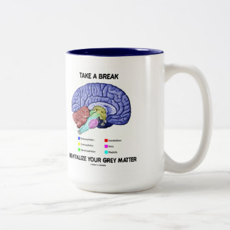 Ta ett avbrott återupplivar din intelligens Två-Tonad mugg