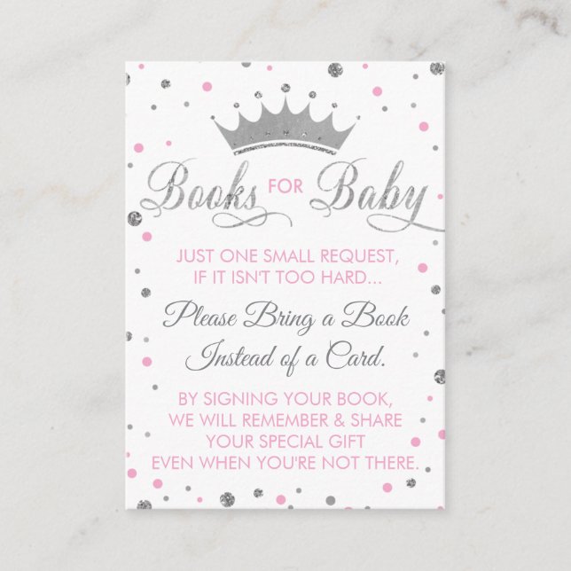 Ta ett Bok-kort, prinsessan, babyskor Tilläggskort (Framsida)