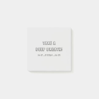 Ta ett djupt andetag! post-it block
