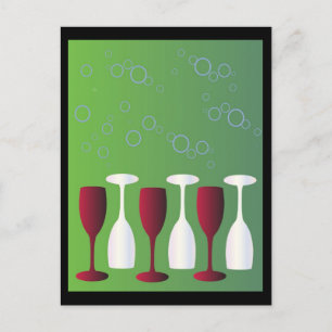 Ta ett glas vin! vykort