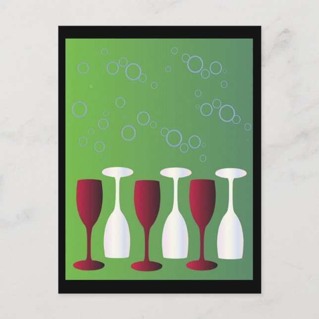 Ta ett glas vin! vykort (Framsida)