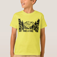 Ta ett monokromt bergslandskap med ett Hike-citat