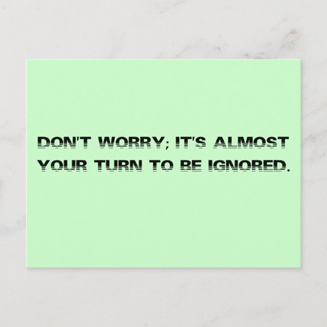 Ta ett nummer för personligens kundtjänst vykort (Framsida)