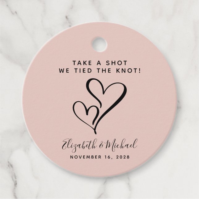 Ta ett skott som binder Knot  Bröllop Gåvor Etiketter (Framsida)