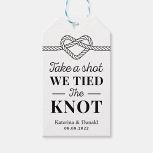 Ta ett skott som binder Knot Bröllop Presentetikett