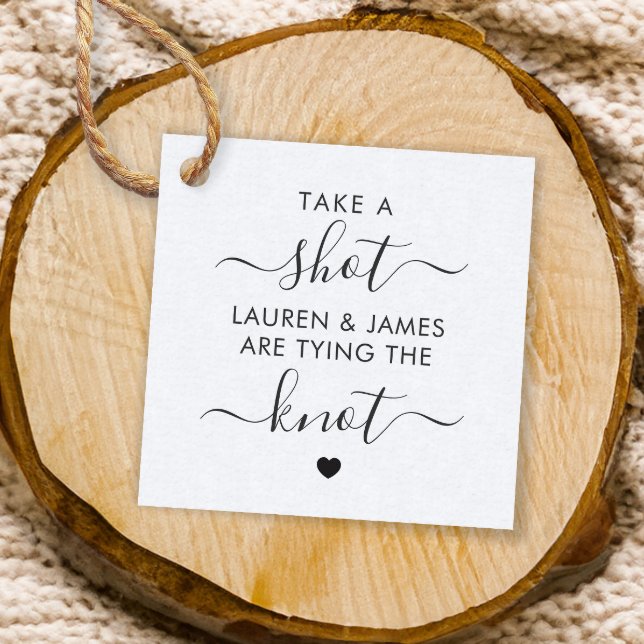 Ta ett skott som de Gifter sig Bröllop Gåvor Etiketter (Skapare uppladdad)
