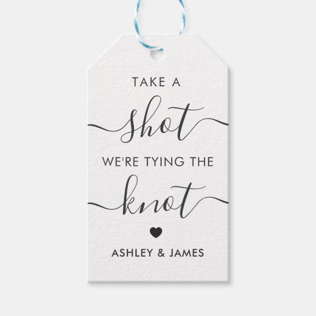 Ta ett skott vi Gifter sig Bröllop Presentetikett (Framsidan)