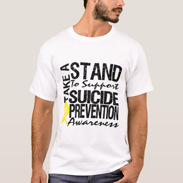 Ta ett stativ att stötta självmordförhindrande t-shirt (Framsida)
