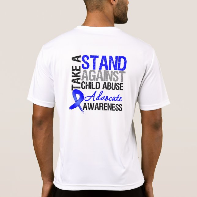 Ta ett stativ mot barnmisshandel t-shirt (Baksida)