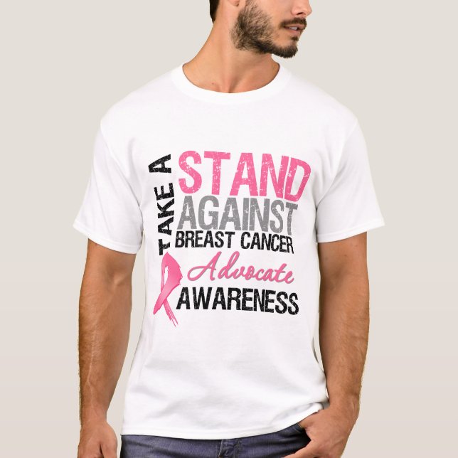 Ta ett stativ mot bröstcancer tee shirt (Framsida)