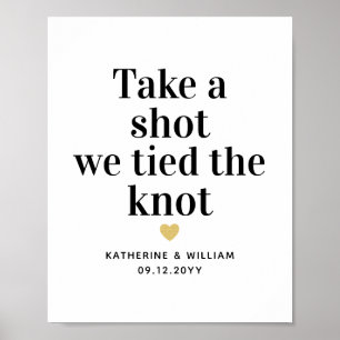 Ta ett steg vi buntade Knot Personligt bröllp-sign Poster