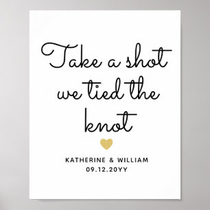 Ta ett steg vi buntade Knot Script Bröllop-signale Poster