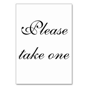 Ta ett tackkort till Bord Bordsnummer