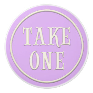 "Ta ett" Wonderland Tea Party Pastel Lila Knopp