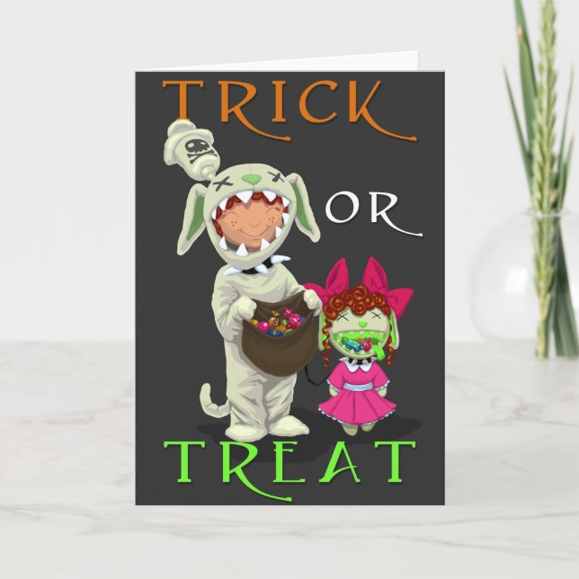 Ta farväl med Puppy Halloween-kortet Kort (Framsida)