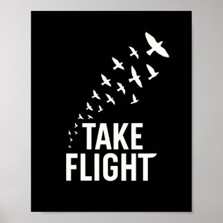 Ta Flugel Motivationsfågeldesign Poster
