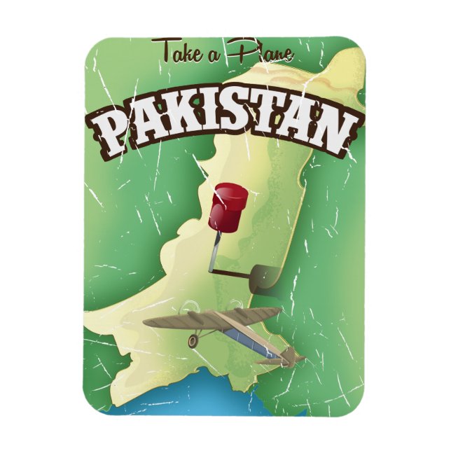 Ta flyg till Pakistan resaffisch Magnet (Vertikal)