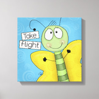 Ta flygfjäril canvastryck