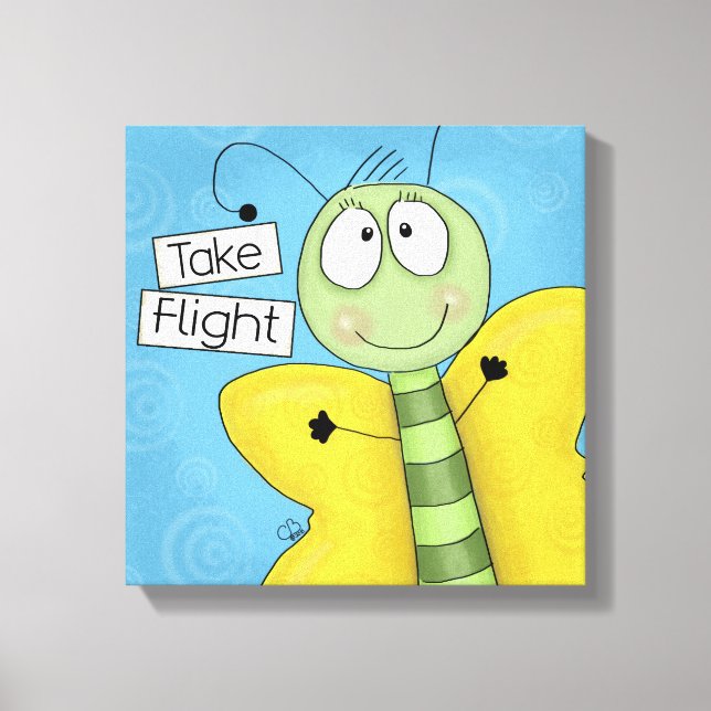 Ta flygfjäril canvastryck (Framsida)