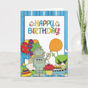 Ta fram denna robot Birthday Inbjudan