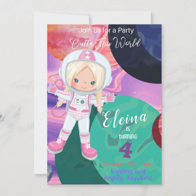 Ta fram det här World 1 Birthday-inbjudningskortet Meddelande (Framsida)