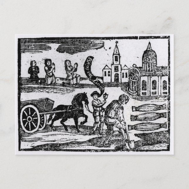 Ta fram din död, den Underbara pesten från 1665 Vykort (Framsida)