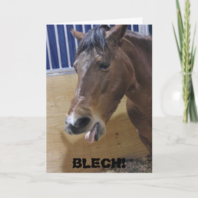 Ta fram ett bra kort: Horse BLECH! Kort (Framsida)
