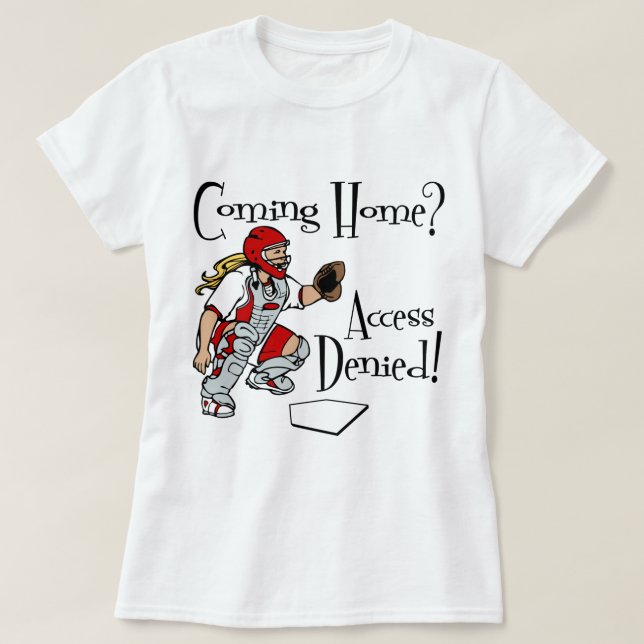 Ta fram förnekat, rött t-shirt (Design framsida)