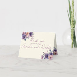 Ta fram rosa blommor på vikat tackkort