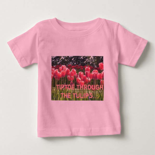 tå genom tulpanerna växer baby t shirt (Framsida)