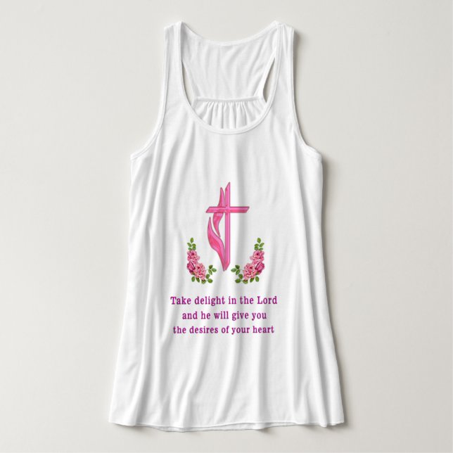 ta glädje av Herren Linne Med Racerback (Design framsida)