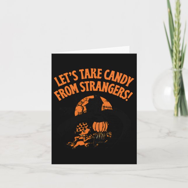 Ta godis från Strangers Funny Halloween 2 Kort (Framsida)