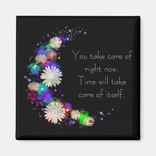 Ta hand om blommigtens motiveringsmagnet magnet (Framsidan)