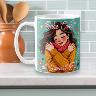 Ta hand om dig själv Self Kärlek Kaffemugg