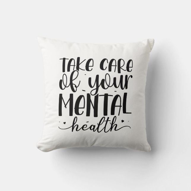 Ta hand om din psykiska hälsa kudde (Framsida)