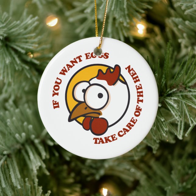 Ta hand om hönan 1 julgransprydnad keramik (Träd)