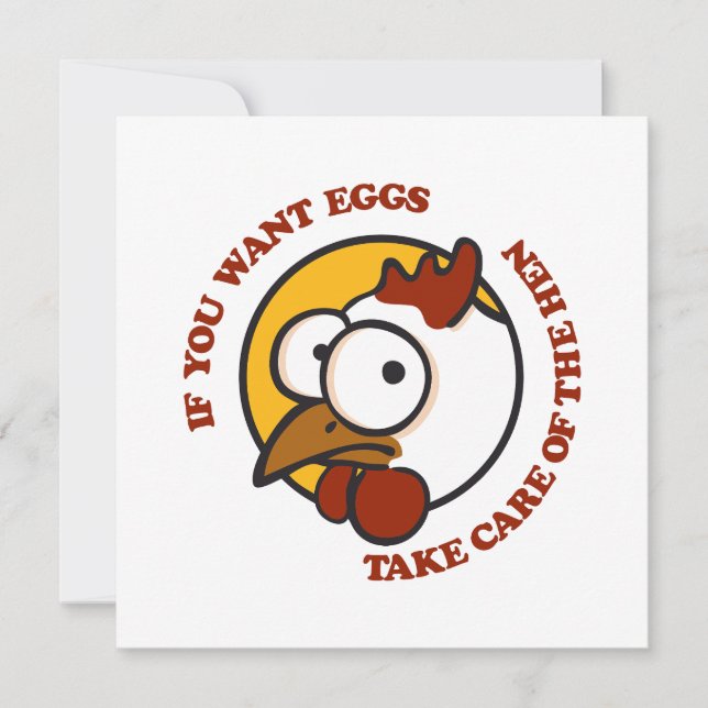 Ta hand om hönan 1 tack kort (Framsida)