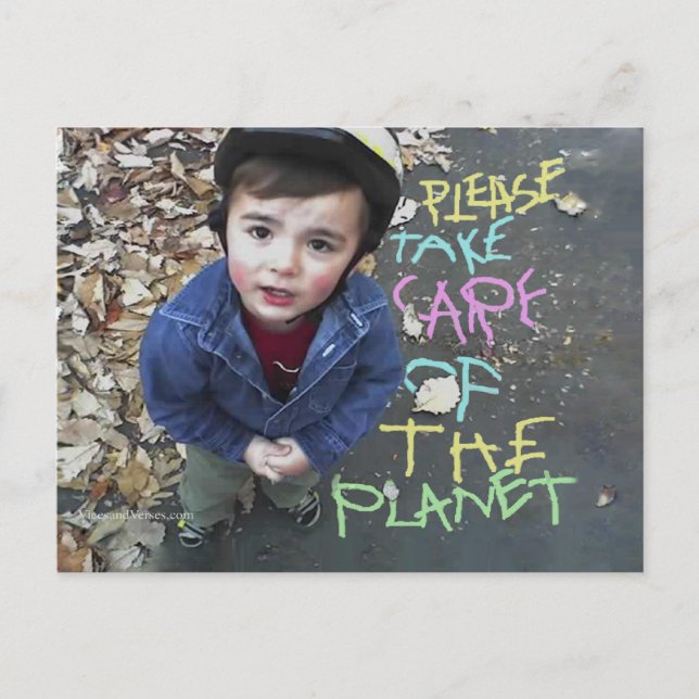 Ta hand om jorden vykort (Framsida)