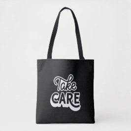 Ta Hand Om Totebag | Minimalistisk Svart Estetik Tygkasse