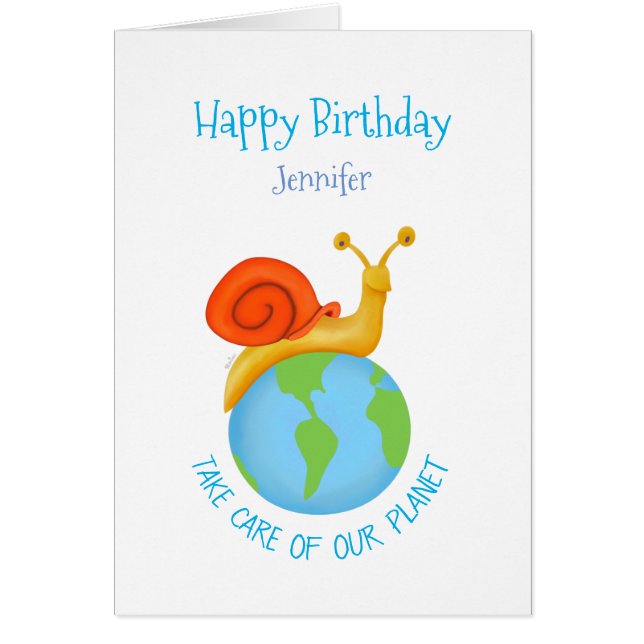 Ta hand om vår planet hälsningskort (Framsidan)