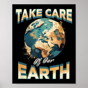 Ta hand om vårt miljöskydd på jorden poster