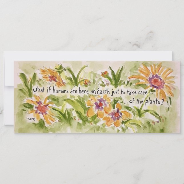 Ta hand om växtkortet inbjudningar (Framsida)