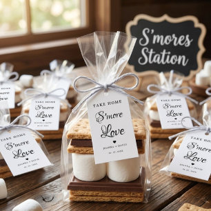 Ta Hem S'more Kärlek Bröllopsskylt Presentetikett